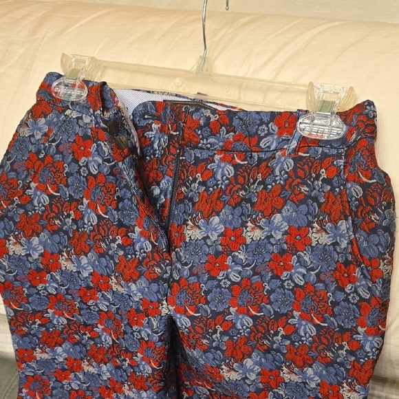 BCBGMaxAzria Women's Floral Ankle Pants - Red and Blue - Picture 3 of 16